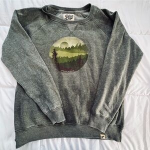 Blue 84 washed green sweatshirt “Hood River”